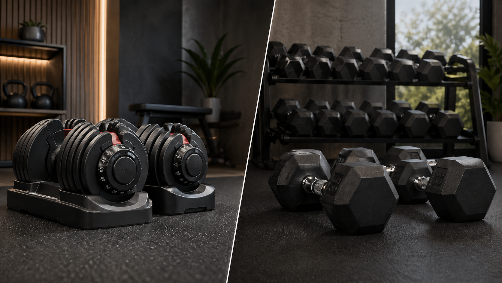 Reguleeritavad hantlid vs fikseeritud hantlid