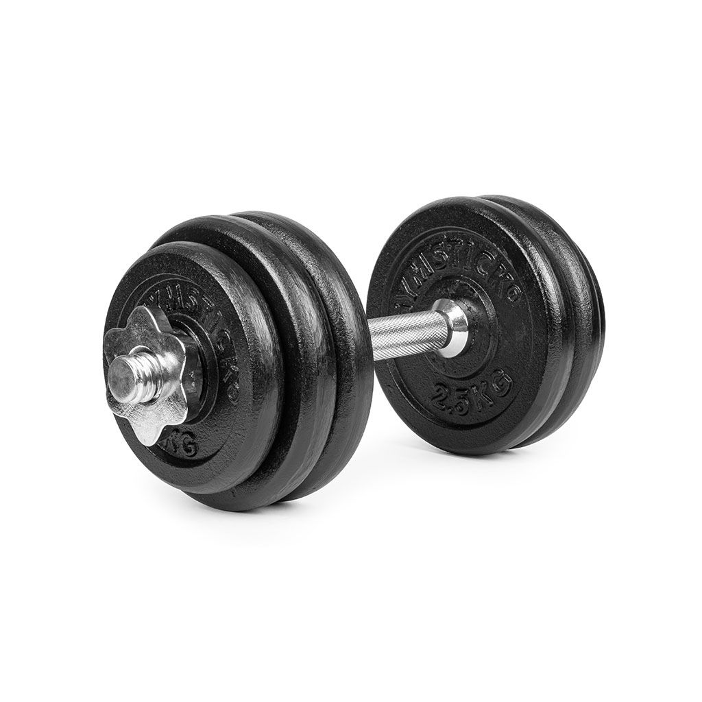 Gymstick 15 kg reguleeritav hantlikomplekt avatud plastikust kohvris