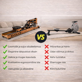 Evolve veega sõudeergomeeter kokkupandav, LCD konsooliga - Trenniekspert