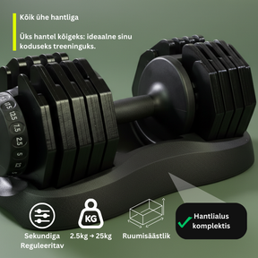 Selector Reguleeritav Hantel (25 kg) - Trenniekspert