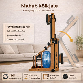 Evolve veega sõudeergomeeter kokkupandav, LCD konsooliga - Trenniekspert