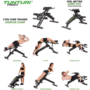 Tunturi CT80 Core Trainer Treeningpink Seljale ja Kõhule