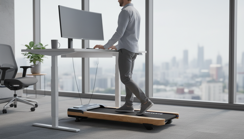 Vaikne kõndimislint töölaua alla