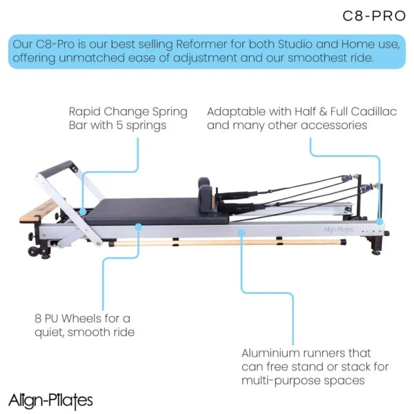 Align-Pilates C8-Pro Pilates Reformer - Trenniekspert