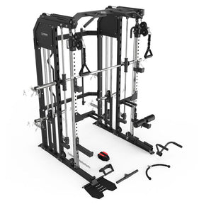 Gymstick Multi Smith PRO10.0 trossiploki reguleerimismehhanism ja landmine-kinnitus