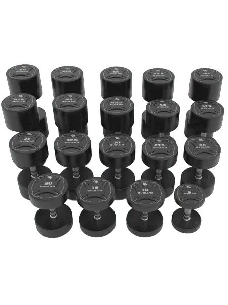 EVOLVE TPU URETAAN HANTLITE KOMPLEKT - 2 X 12,5 - 35 KG - Trenniekspert