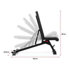 GYMSTICK UTILITY BENCH REGULEERITAV TREENINGPINK (KUNI 200 KG) - Trenniekspert