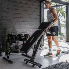 GYMSTICK UTILITY BENCH REGULEERITAV TREENINGPINK (KUNI 200 KG) - Trenniekspert