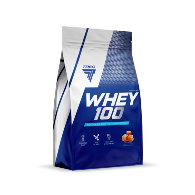 Valgupulber TREC Whey 100, 900g Salted Caramel - Trenniekspert